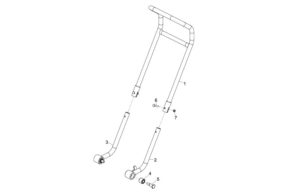 Altrad Belle Pcx 60a Compactor Plate Spare Parts Handle Assembly