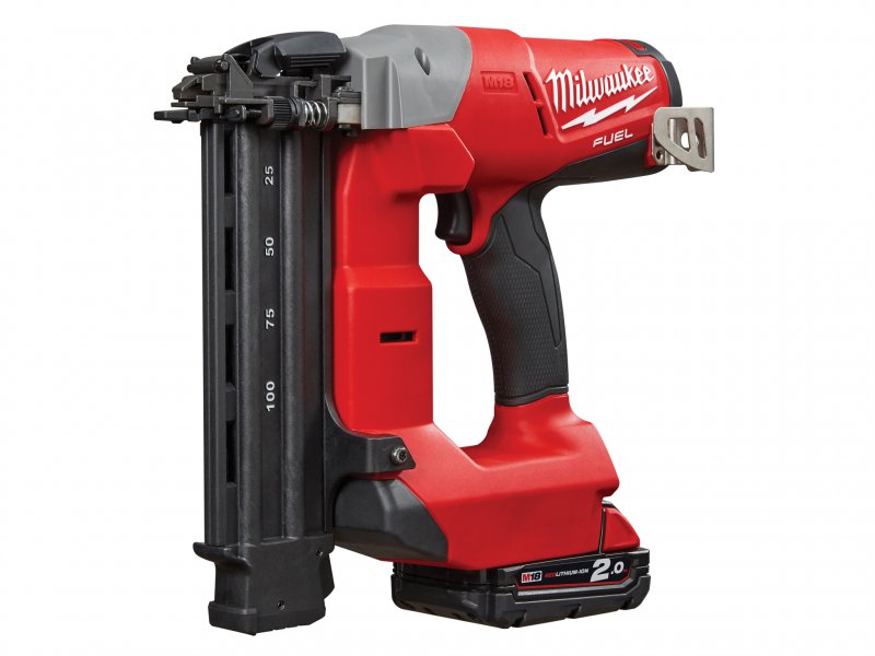 Milwaukee M18 Cn18gs-202x Cordless Fuel 18g Straight Nailer 18 Volt 2 X ...