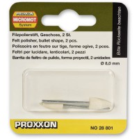 Proxxon 28801 Felt Polishing Bullets 2 pcs. NO 28 801