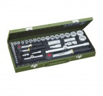 Proxxon 23040 56-Pieces Socket Set with 1/4\" and 1/2\" Ratchet