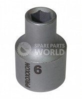 Proxxon 23500 3/8\" Drive Socket, 6 mm NO 23 500