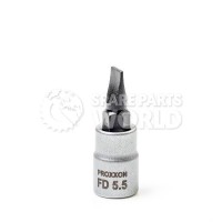 Proxxon 23739 33mm Long FD 5.5mm Flat-blade Screwdriver Bit with 1/4\" Socket