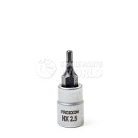 Proxxon 23746 33mm Long HX 2.5mm 1/4\" Allen Socket Bits