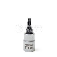 Proxxon 23758 33mm Long 1/4\" TTX 20 Screwdriver bits with frontal hole