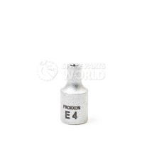 Proxxon 23788 1/4\" Chrome-Vanadium Steel External TX Socket E4