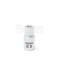 Proxxon 23794 1/4\" Chrome-Vanadium Steel External TX Socket E8