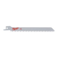 Milwaukee 48001076 Pack of 3 Wood & Plastic Cutting Sawzall Reciprocating Saw Blade 150mm x 6TPI