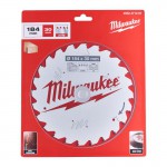 Milwaukee 4932471297 Wood Cutting Circular Saw Blades 184mm x 30mm 24T