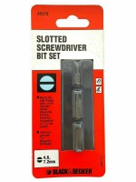 [NO LONGER AVAILABLE] Black & Decker A5279 Slotted Screwdriver Bit Set 7.2mm