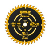 DeWalt 184mm x 16mm 40T Extreme 2nd Fix Circular Saw Blade to suit DCS365 - DT1668-QZ