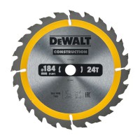 DeWalt 184mm x 16mm 24T Construction Circular Saw Blade - DT1939-QZ