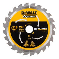 DeWalt 216mm x 30mm 24T Xtreme Runtime Circular Saw Blade to suit DCS777 - DT99568-QZ