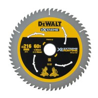 DeWalt 216mm x 30mm 60T Xtreme Runtime Circular Saw Blade to suit DCS777 - DT99570-QZ