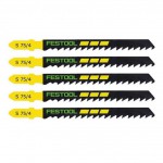 Festool 204305 Pack of 5 HCS Basic Wood Cutting Jigsaw Blades