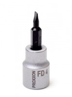 Proxxon 23591 3/8\" Flat Screwdriver Bit FD 4 mm, 50 mm length NO 23 591