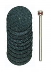 Proxxon 28808 Reinforced Aluminium Cutting Discs, 22 mm, 10 pcs. + arbor NO 28 808