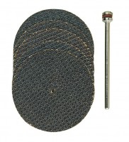 Proxxon 28818 Reinforced Aluminium Oxide Cutting Discs with Arbor 38mm - 5 Pieces