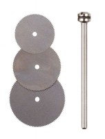 Proxxon 28830 Spring Steel Circular Saw Blades with Arbor - 3 pcs. (16, 19 and 22 mm)