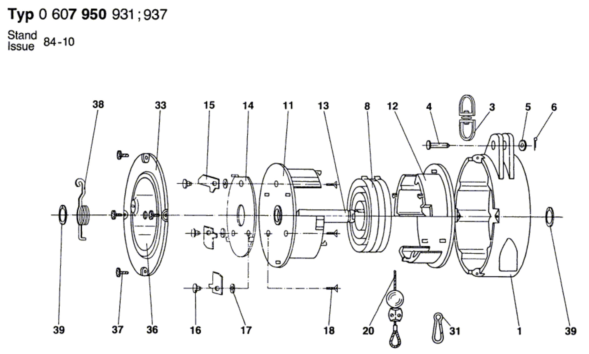 Bosch 0 607 950 937 ---- Spring Pull Spare Parts Spare 0607950937 From 