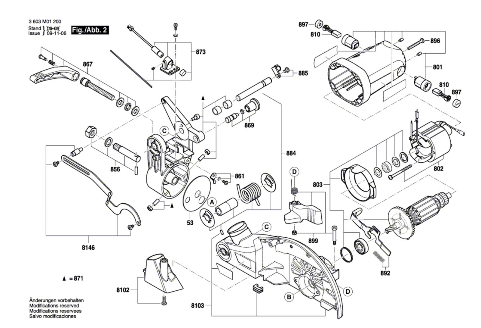 Bosch 3 603 M01 270 Pcm 7 Compound Mitre Saw Pcm7 Spare Parts SPARE ...