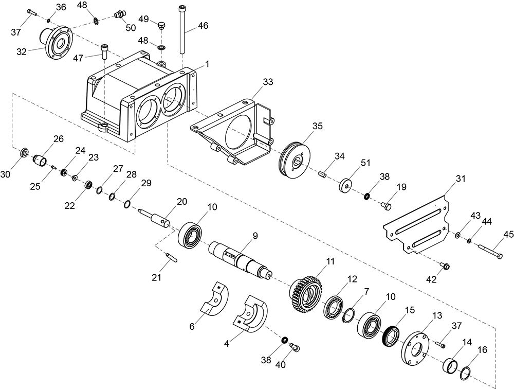 Altrad Belle Rpx 35 Compactor Plate Spare Parts - Gearbox Assembly 1 ...