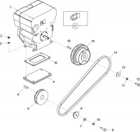 Altrad Belle PCX Compactor Plate Spare Parts - Engine & Drive Kit (Hatz)