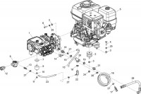 Altrad Belle PWX Pressure Washer Spare Parts - Engine, Gearbox & Pump Assembly (PWX 15/250 Honda)