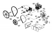 Altrad Belle AT350 Road Tow Mixer Spare Parts - All versions motor assembly
