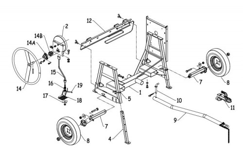 Altrad Belle At350 Road Tow Mixer Spare Parts - Chassis Assembly SPARE ...