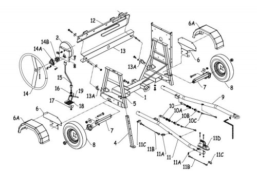 Altrad Belle At350 Road Tow Mixer Spare Parts - Chassis Assembly ...