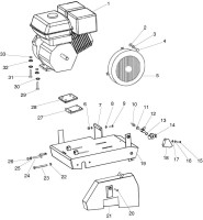 Altrad Belle Compact Saw Floor Saw Spare Parts - Main Assembly