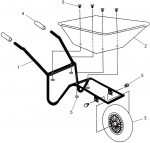 Altrad Belle Cosmo Blue Wheelbarrow Spare Parts - Main Assembly