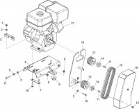 Altrad Belle Duo 350X Floor Saws Spare Parts - Engine Assembly