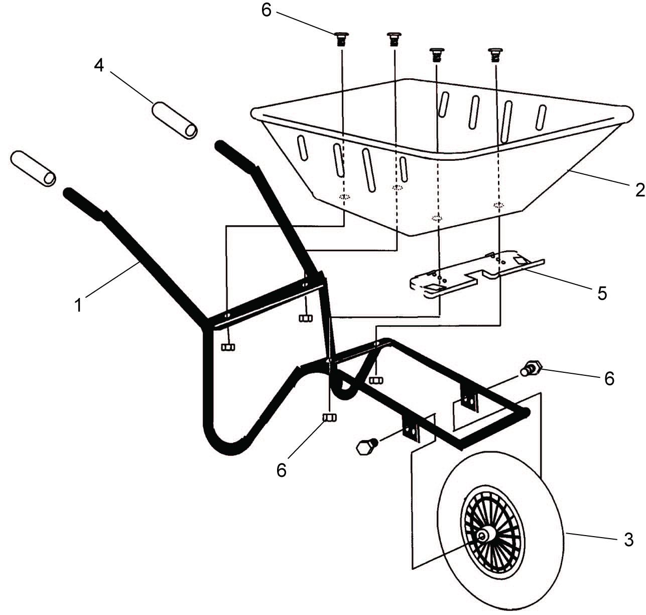 Altrad Belle Fort Weekender Wheelbarrow Spare Parts Main