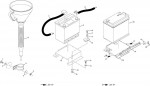 Altrad Belle Premier XT Site Mixer Spare Parts - Funnel & Battery Assembly