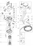 Makita VC2512L Vacuum Cleaner Spare Parts