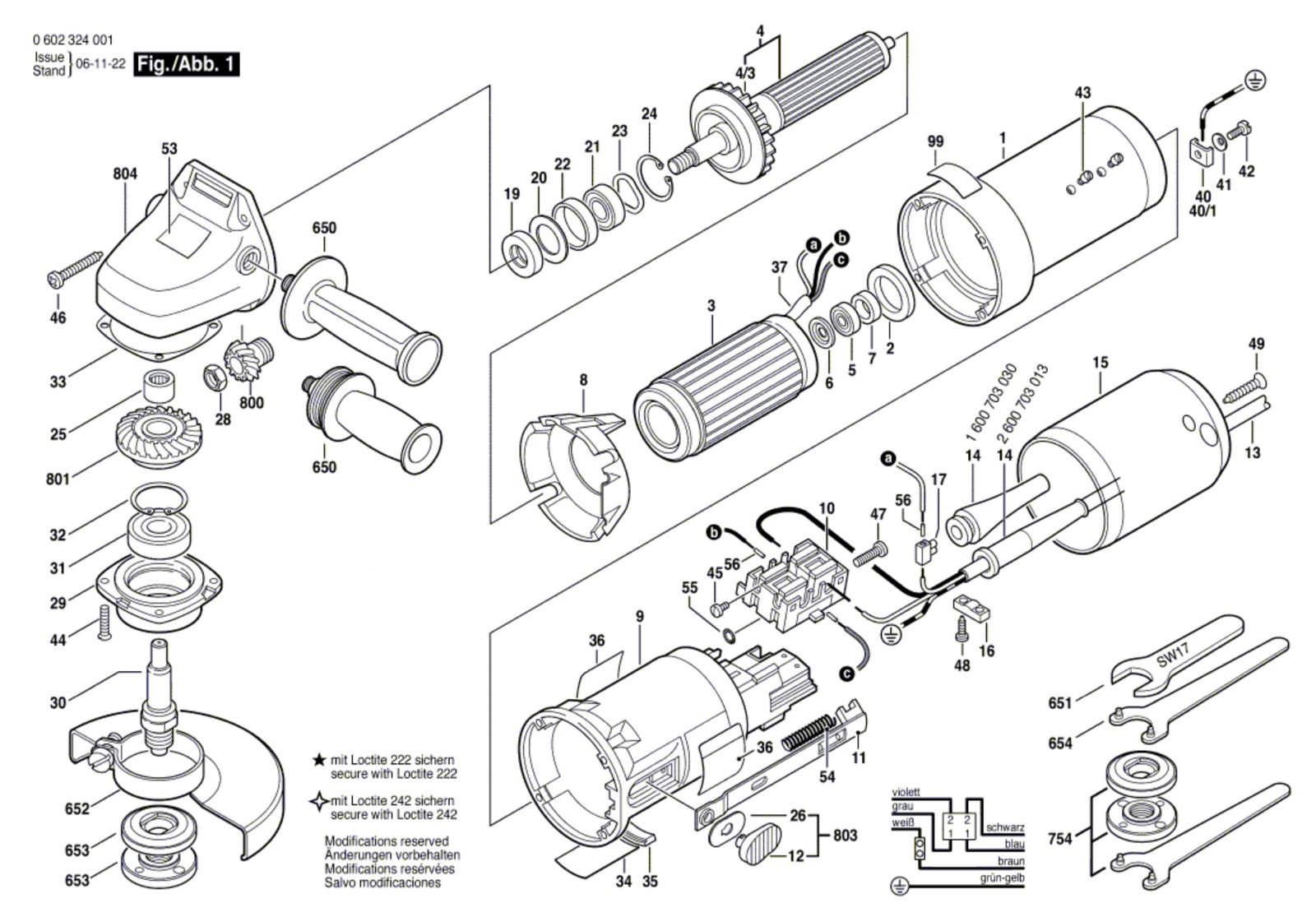 Bosch 0 602 324 007 ---- Hf-angle Grinder Spare Parts SPARE_0602324007 ...