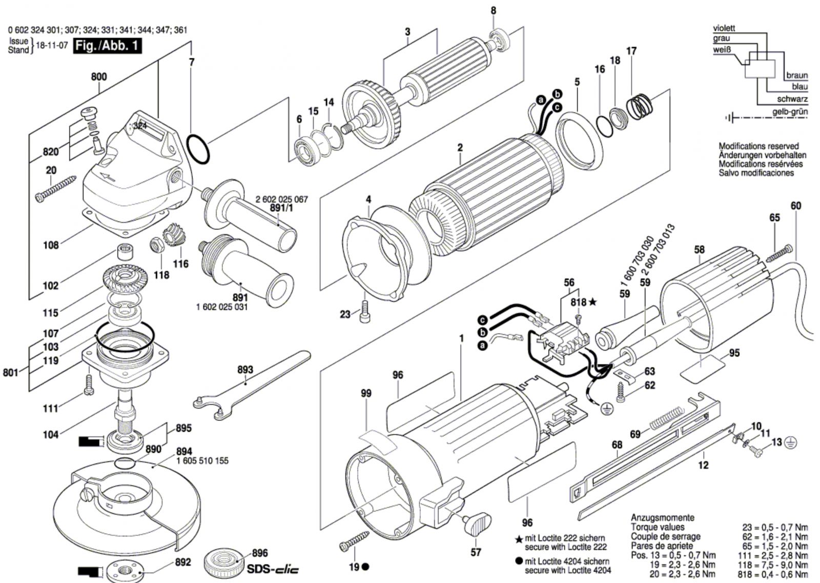 Bosch 0 602 324 341 ---- Angle Grinder Spare Parts SPARE_0602324341 ...