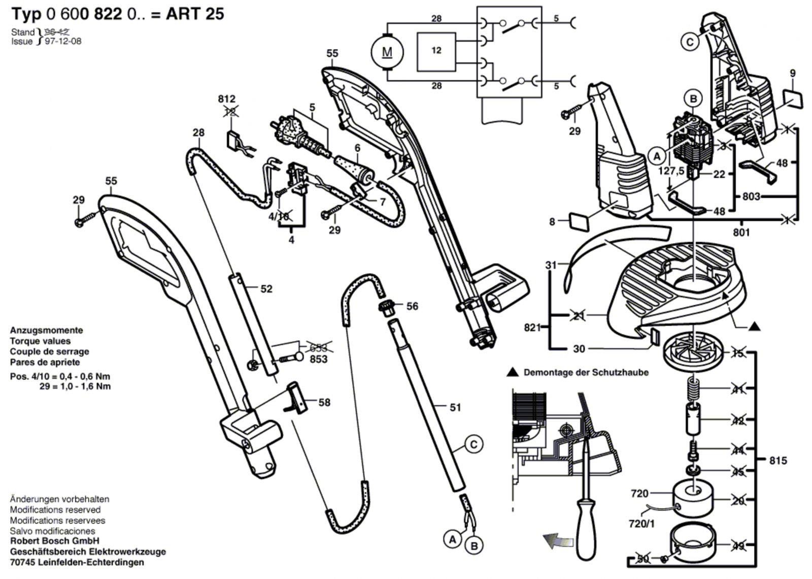 Bosch 0 600 822 003 Art-24-+ Lawn-edge-trimmer Spare Parts SPARE ...