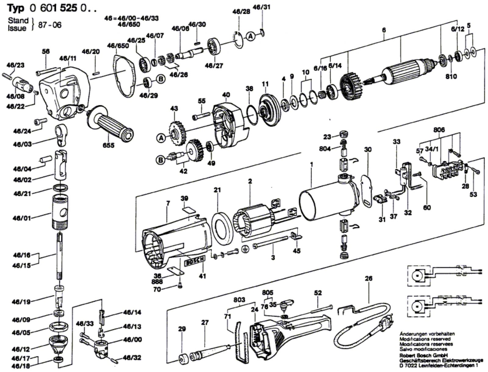 Bosch 0 601 525 007 Hv 79 Nibbler 220 V / Eu Spare Parts SPARE ...