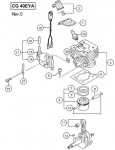 HITACHI ENGINE BRUSH CUTTER CG40EY SPARE PARTS