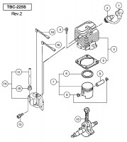 HITACHI ENGINE BRUSH CUTTER TBC-225S SPARE PARTS