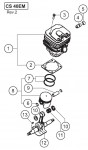 HITACHI ENGINE CHAIN SAW CS 40EM SPARE PARTS