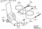 Bosch 0 600 801 311 Asw 55-Set 5/8\" Wheeled Hose Reel Cart Spare Parts