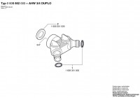 Bosch 0 600 802 003 Ahw 3/4 Duplo Tap Connection Piece Spare Parts