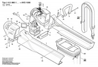 Bosch 0 600 860 003 Avs 1000 Garden Blower / Vacuum 230 V / Eu Spare Parts