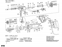 Bosch 0 601 102 014 Ub2J75 Ub2/75 Drill 230 V / Eu Spare Parts