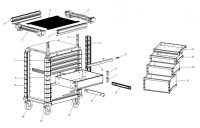 Facom JET.7M5A Type 1 Roller Cabinet Spare Parts