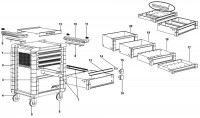 Facom JET.8M4WHT Type 1 Roller Cabinet Spare Parts
