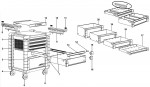 Facom SP.JET7GM3R Type 1 Roller Cabinet Spare Parts